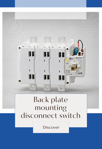 Back plate mounting disconnect switch