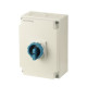 Poignée grise/bleue pour interrupteur sectionneur sous coffret COMO 8X63A IP65 - SOCOMEC
