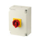 Poignée rouge/jaune pour interrupteur sectionneur sous coffret COMO 8X63A IP65 - SOCOMEC