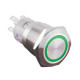 Poussoir Ø19 led vert 24V 2no/nf mom