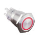 Poussoir Ø19 led rouge 24V 2no/nf stable