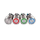 Poussoir Ø19 led vert 24V 1no/nf stable