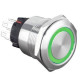 Poussoir Ø22 led vert 230V 2no2nf mom.