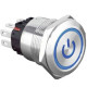 BP Ø22 led power bleu 24V 2no2nf mom.