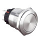 Bouton poussoir Ø22 inox 2NO2NF mom.