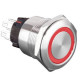 Poussoir Ø22 led rouge 24V 2no2nf stable