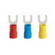100 Cosses fourche bleu 2.5mm² M4 L8.1