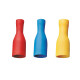 100 faston femelles 4.8x0.8 bleu