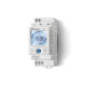 Horloge modulaire hebdomadaire 1 inverseur 16A 110 à 230V AC/DC - programmation manuelle ou par smartphone - intervalles 30mn - FINDER