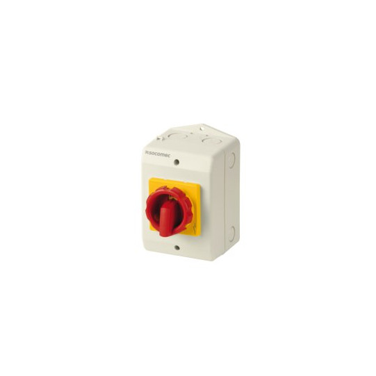 Poignée rouge/jaune pour interrupteur sectionneur sous coffret COMO 8X32A IP65 - SOCOMEC main product photo