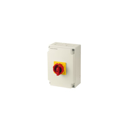 Poignée rouge/jaune pour interrupteur sectionneur sous coffret COMO 8X63A IP65 - SOCOMEC main product photo