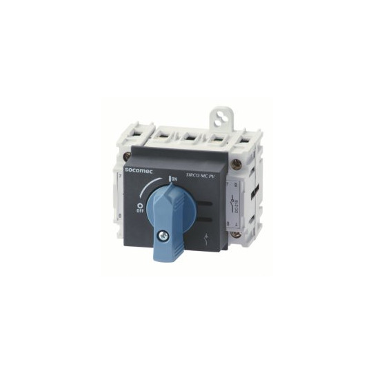 21PV5102 - Interrupteur sectionneur photovoltaïque SIRCO MC PV 25A 600VDC 2MPPT 5P fixation arrière - SOCOMEC