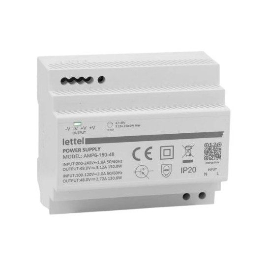 230VAC/12VDC power supply, 135W output. DIN rail mounting, 6 module width. main product photo