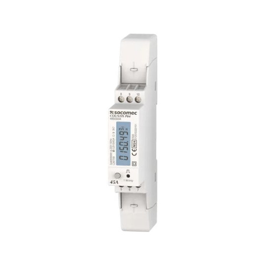 Single-phase energy meter 45A MODBUS RS485 MID Socomec COUNTIS P06 main product photo