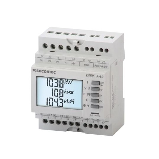Centrale de mesure multifonction DIRIS A10 - communication MODBUS RS485 - format modulaire - montage sur rail DIN main product photo