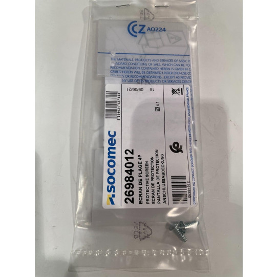 26984012 - Ecran de protection des plages SIRCO 4X125-160A Socomec - SOCOMEC - SOCOMEC