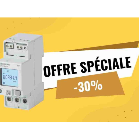 48503060 - Compteur d'énergie monophasé 80A Double tarif - Countis E11 - Socomec