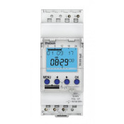 TR610TOP3 - Modular digital time switch - DIN rail mounting - 230V weekly program - 1 x 16A contact - 56 program steps - Can be programmed via Bluetooth using optional 9070130 card