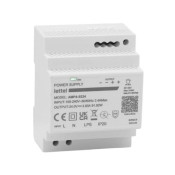 230VAC/12VDC power supply, 85W output. DIN rail mounting, 4 module width.