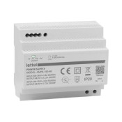 230VAC/12VDC power supply, 135W output. DIN rail mounting, 6 module width.