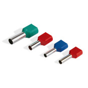 100 Embouts de câblage doubles 2x 4mm²