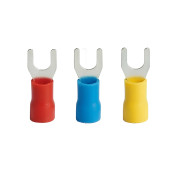 100 Cosses fourche bleu 2.5mm² M4 L8.1
