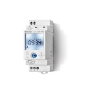 12A182300000 - Horloge astronomique modulaire hebdomadaire 1 inverseur 16A 110 à 230V AC/DC, programmation manuelle ou par smartphone - FINDER