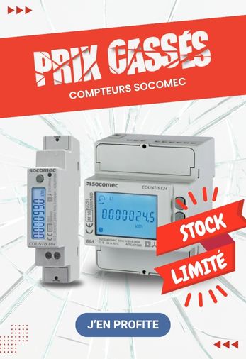 Compteurs d'énergies Socomec prix cassés